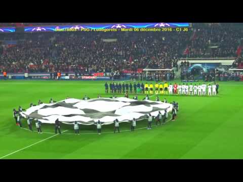PSG / Ludogorets 06.12.2016 : 2-2 (C1 J6) 3/4 : Entrée des 2 équipes