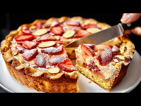 Чувена италијанска торта од јагода за неколико минута! Топи се у устима! Једноставна и укусна