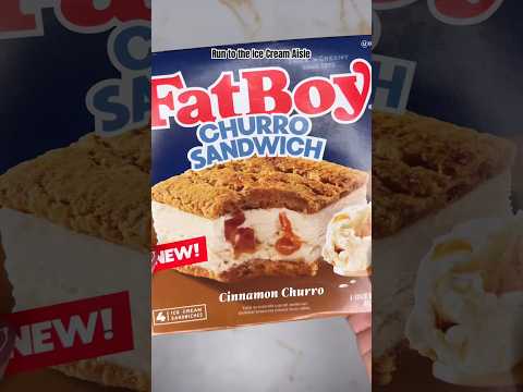 Run to the ice cream aisle to buy NEW Fat Boy Churro Sandwich 🍦 #fatboy #icecreamsandwich #churros