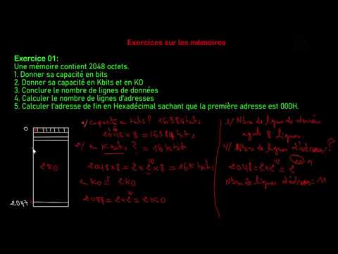 Exercice 01 sur les mémoires