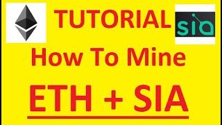 How to dualmine ETH+SIA | Ethereum + SiaCoin Claymore Dualminer v10.5 🔥🔥🔥