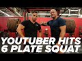 YouTuber SMASHES 6 Plate SQUAT (585lbs!) @ The STrongest Gym In The West! Ft. Nick Wright