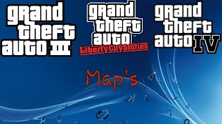 Grand Theft Auto III, Liberty City Stories, IV Map's