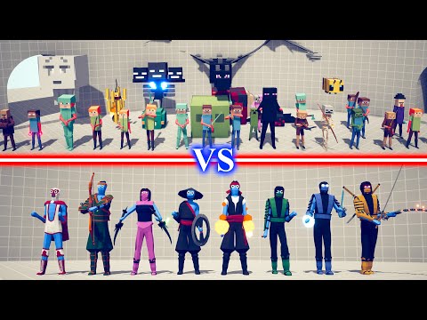 MINECRAFT TEAM vs MORTAL KOMBAT TEAM - Totally Accurate Battle Simulator TABS