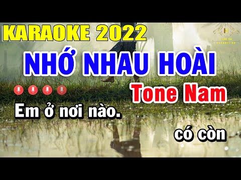 Nhớ Nhau Hoài Karaoke Tone Nam Nhạc Sống 2022 | Trọng Hiếu