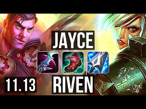 JAYCE vs RIVEN (TOP) | 8/1/6, 1.1M mastery, 400+ games | NA Master | v11.13