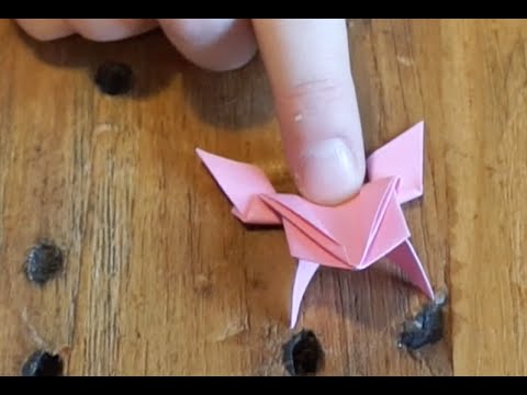 Origami Frosch falten