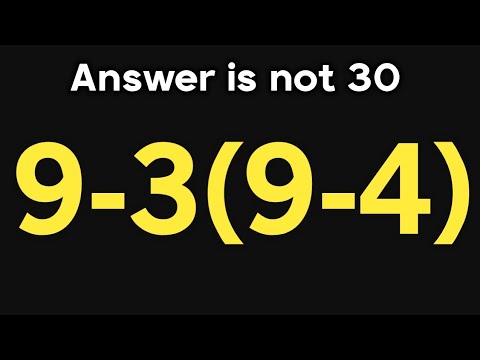 9-3(9-4) = ❓ / Can you solve this simple math question / PEMDAS rules question