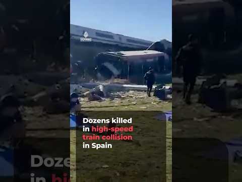 Deadly high-speed train collision in Spain | AJ #shorts