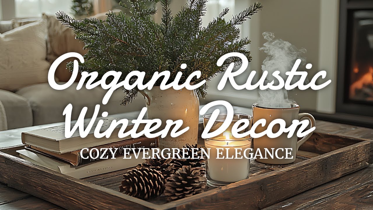 🌿❄️ Organic Rustic Farmhouse Winter Decor Ideas: Evergreen Elegance