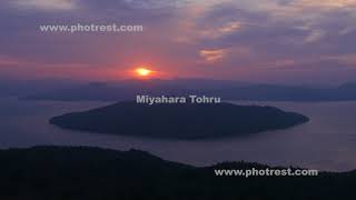 秋の屈斜路湖の夜明け