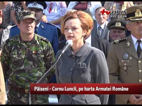 Păiseni - Cornu Luncii pe harta Armatei Române