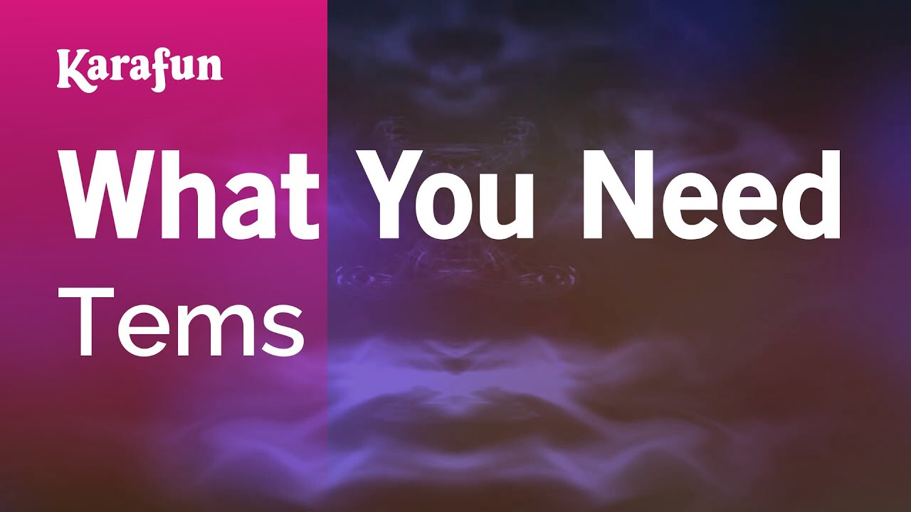 What You Need - Tems | Karaoke Version | KaraFun
