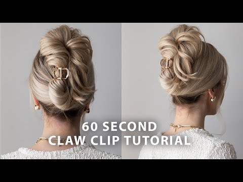 60 Second Claw Clip Hair Tutorial ✨