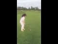 8 Year Old Girl Playing Golf