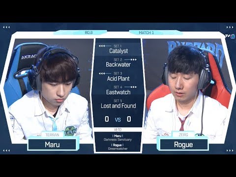 [2018 GSL Season 2] Code S Ro.8 Day1 Match1 Maru vs Rogue