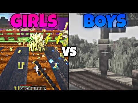 EPIC MINECRAFT BATTLE: BOYS vs GIRLS!
