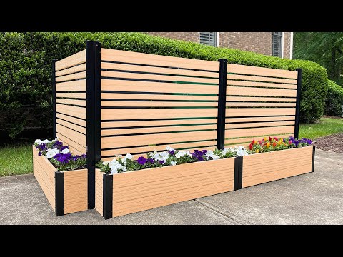 4' Florence Freestanding Privacy Screen & Planter Box Assembly and Install