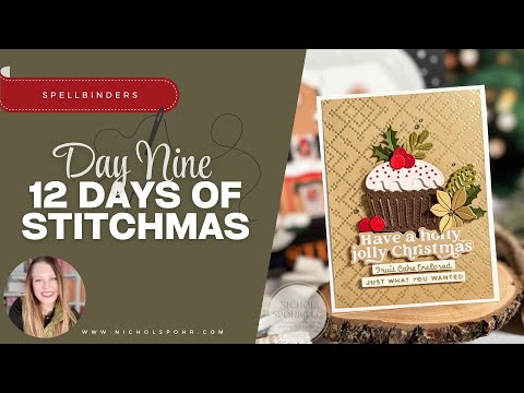 MAGICAL Christmas Cupcake Greeting Card with STITCHING DETAILS