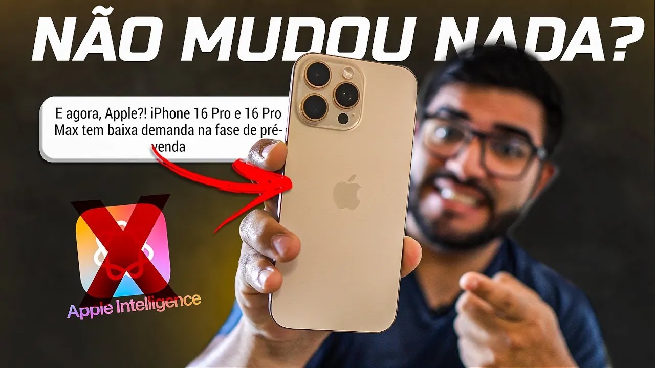 COM ELE! O MAIOR fracasso da APPLE? IPhone 16 Pro Max não MUDOU NADA? (testes e comparações)