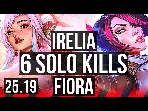 IRELIA vs FIORA (TOP) | 6 solo kills | KR Master | 25.19