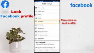 How to lock and unlock facebook profile last update