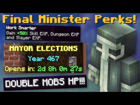 Final Aura Minister Perks! Double Mob HP + More! (Hypixel Skyblock News)