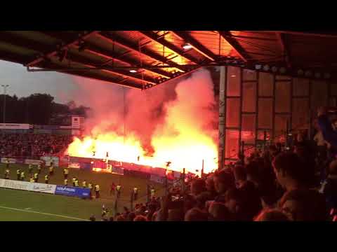 20.09.2017 3. Liga VfL Osnabrück Fans Support Pyro