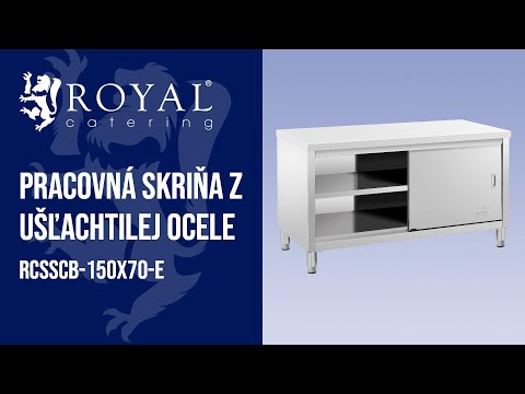 Video - Pracovná skriňa z ušľachtilej ocele - 150 x 70 x 85 cm - nosnosť 600 kg