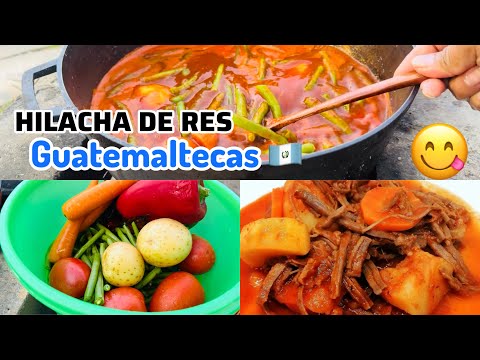 DELICIOSA RECETA DE HILACHA AL SABOR DE GUTEMALA// preparada con carne de res 🥩
