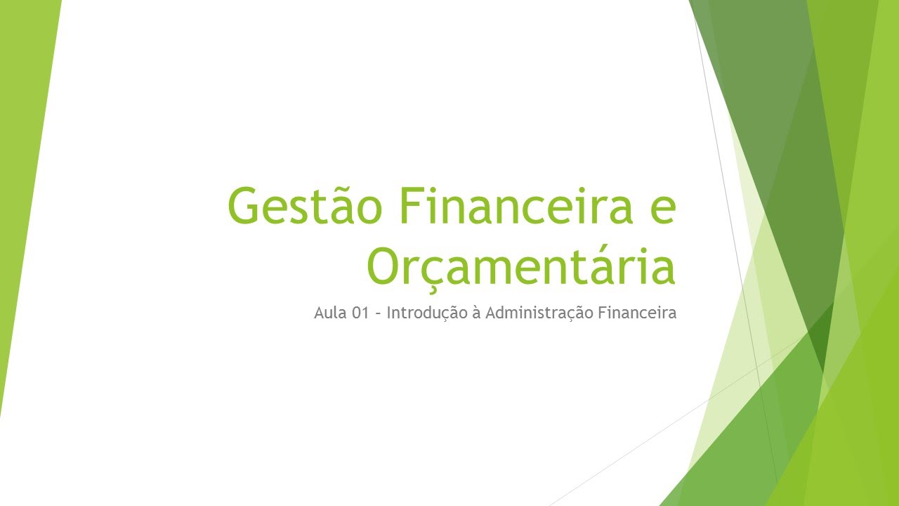 GFO Aula 01 Introdução a Administração Financeira | Professor Ricardo Pinheiro