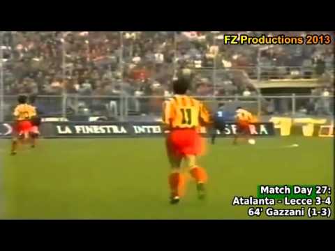 Serie A 1993-1994, day 27 Atalanta - Lecce 3-4 (Gazzani goal)