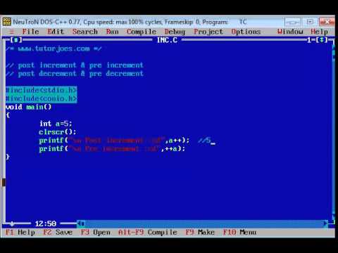 Increment And Decrement Operator In C Program Tamil