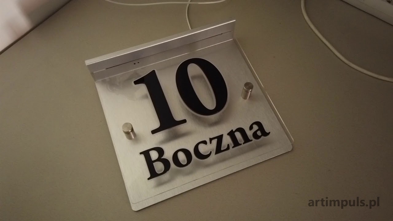 Numer na dom z zintegrowanym czujnikiem zmierzchu - artimpuls pl