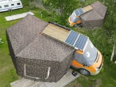 4x4 Campervan DIY 270 awning and tent full details