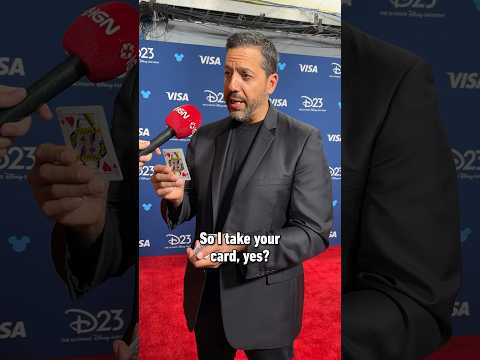 David Blaine does magic for us on the red carpet! #magic #davidblaine #donotattempt #d23 #disney