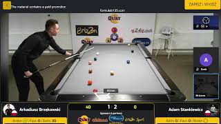 Adam Stankiewicz vs Arkadiusz Brzękowski - Formulab135 9ball - race to 3