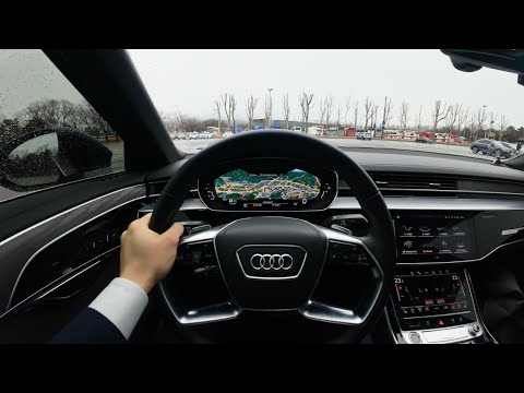 2024 AUDI A8 55 TFSI qu. Premium - POV Test Drive(rain) #a8 #pointofview