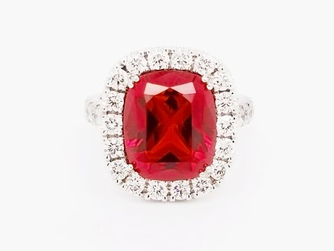Amazing Chatham Antique Cushion Ruby Ring