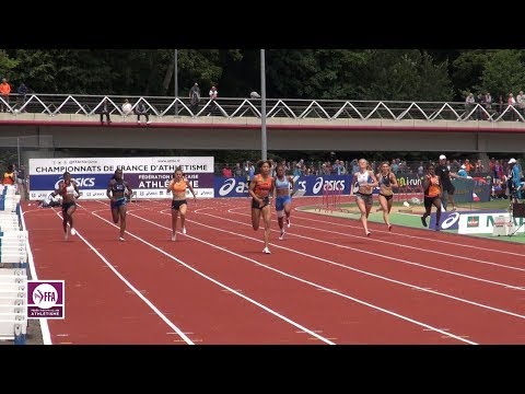 Dreux 2017 : Finale 200 m Juniors Filles (Estelle Raffai en 23''73)