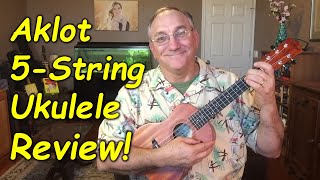 Video thumbnail for Aklot 5-string tenor uke review and comparison to the Aklot 4-string tenor ukulele! by Steve's Strings