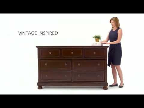 brown dresser mirror PEOPLE 3 DRWRS DRESSER 71