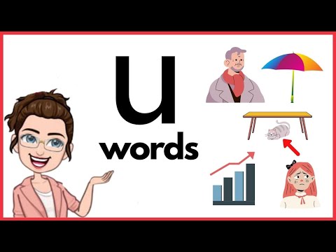 WORDS THAT START WITH Uu | 'u' Words | Phonics | Initial Sounds | short vowel U | LEARN LETTER Uu