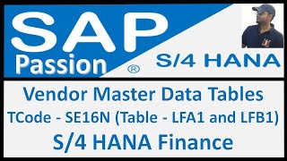 Vendor master tables in SAP | LFA1 | LFB1