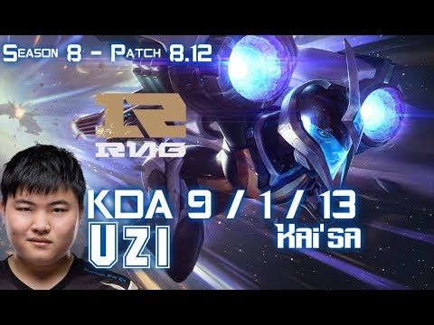 RNG Uzi KAI'SA vs LUCIAN ADC - Patch 8.12 KR Ranked