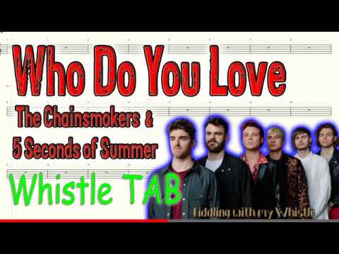 Who Do You Love - The Chainsmokers & 5 Seconds of Summer - Tin Whistle - Play Along Tab Tutorial