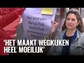 Posters met namen van vermoorde Joden in Utrechtsestraat
