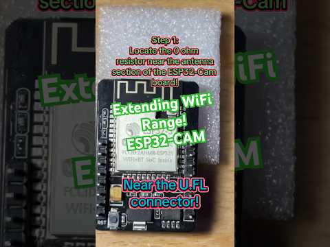 Boost your ESP32-CAM signal! 🚀 Swap the 0Ω resistor to activate the external antenna! 📡 #ESP32