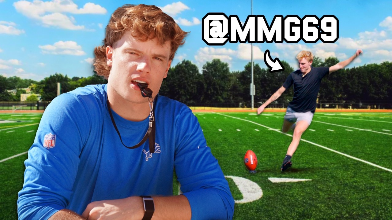 Isaac TeSlaa Challenges @MMG69 To Kick A 45-Yard Field Goal - NFL R2EZ presented by Verizon