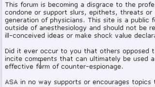American Society of Anesthesiology President response to the Student Doctor Network